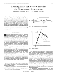 Learning Rules for Neuro-Controller via Simultaneous Perturbation Yutaka Maeda,