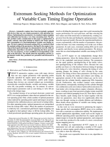 Extremum Seeking Methods for Optimization of Variable Cam Timing Engine Operation