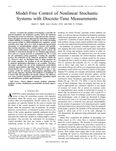 Model-Free Control of Nonlinear Stochastic Systems with Discrete-Time Measurements James C. Spall,