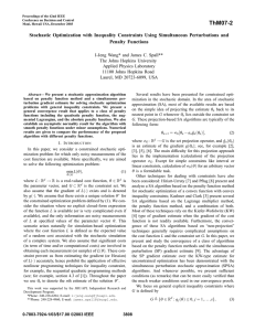 Stochastic Optimization with Inequality Constraints Using Simultaneous Perturbations and Penalty Functions