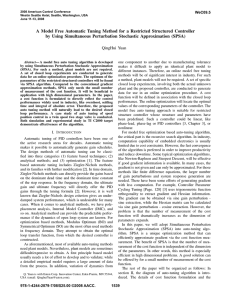 A Model Free Automatic Tuning Method for a Restricted Structured... by Using Simultaneous Perturbation Stochastic Approximation (SPSA)