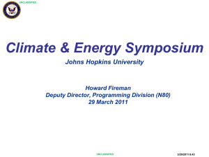 Climate &amp; Energy Symposium Johns Hopkins University Howard Fireman