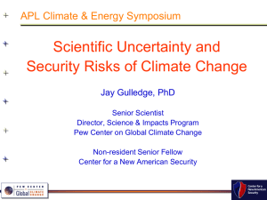 Scientific Uncertainty and Security Risks of Climate Change +
