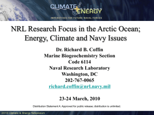 NRL Research Focus in the Arctic Ocean;