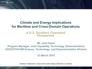 Climate and Energy Implications for Maritime and Cross-Domain Operations Perspective
