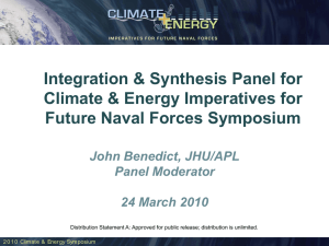 Integration &amp; Synthesis Panel for Climate &amp; Energy Imperatives for