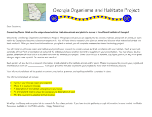 Georgia Organisms and Habitats Project