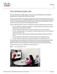 Cisco TelePresence System 1000