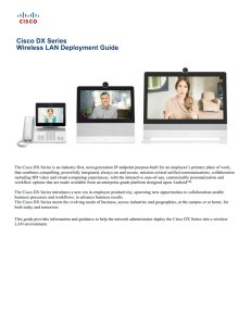 Cisco DX Series Wireless LAN Deployment Guide