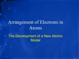 Arrangement of Electrons in Atoms The Development of a New Atomic Model