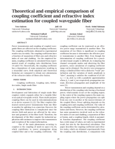 Theoretical and empirical comparison of coupling coefficient and refractive index