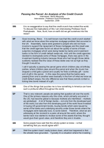 Passing the Parcel: An Analysis of the Credit Crunch