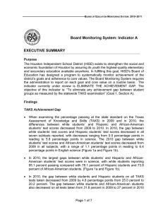 Board Monitoring System: Indicator A EXECUTIVE SUMMARY