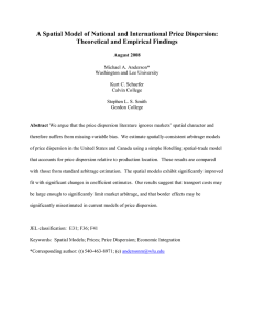 A Spatial Model of National and International Price Dispersion: