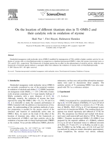 On the location of diﬀerent titanium sites in Ti–OMS-2 and
