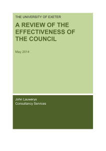 A REVIEW OF THE EFFECTIVENESS OF THE COUNCIL