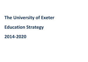 The University of Exeter Education Strategy 2014-2020