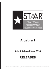 ST AR A Algebra I