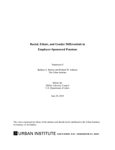 Racial, Ethnic, and Gender Differentials in Employer-Sponsored Pensions