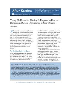W After Katrina Young Children after Katrina: A Proposal to Heal the