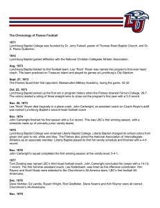 The Chronology of Flames Football  1971