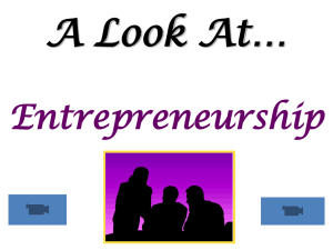 A Look At… Entrepreneurship