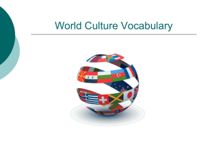 World Culture Vocabulary