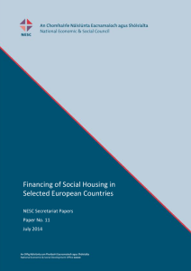 Financing of Social Housing in Selected European Countries NESC Secretariat Papers