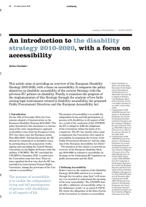 An introduction to , with a focus on accessibility the disability