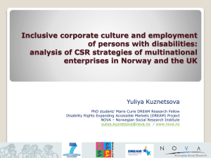 Inclusive corporate culture and employment of persons with disabilities: