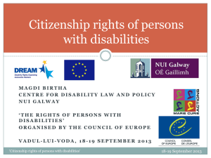 Citizenship rights of persons with disabilities