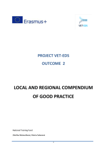 LOCAL AND REGIONAL COMPENDIUM OF GOOD PRACTICE  PROJECT VET-EDS