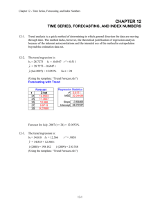 CHAPTER 12 TIME SERIES, FORECASTING, AND INDEX NUMBERS