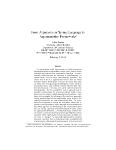 From Arguments in Natural Language to Argumentation Frameworks
