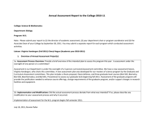 Annual Assessment Report to the College 2010-11