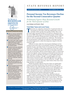 T Personal Income Tax Revenues Decline for the Second Consecutive Quarter