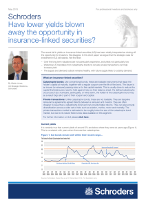Schroders Have lower yields blown away the opportunity in insurance-linked securities?