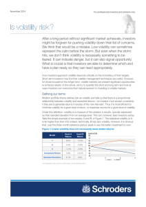 Is volatility risk ?