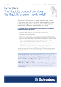 Schroders The illiquidity conundrum: does the illiquidity premium really exist?
