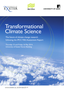 Transformational Climate Science The future of climate change research