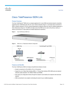 Cisco TelePresence ISDN Link Product Overview