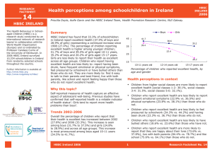 14 Health perceptions among schoolchildren in Ireland 2006