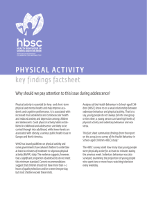 PHYSICAL ACTIVITY key findings factsheet