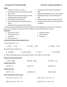 On Level Unit 3 Test Study Guide