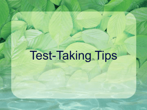 Test-Taking Tips