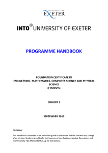 PROGRAMME HANDBOOK