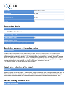 Basic module details