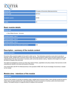 Basic module details