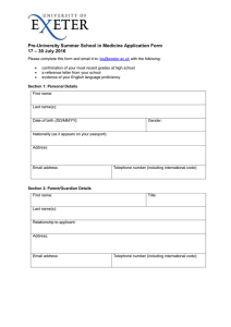 Pre-University Summer School in Medicine Application Form – 30 July 2016 17