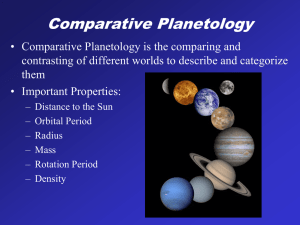 Comparative Planetology